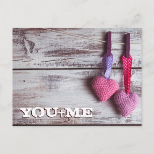 Carte Postale Crochet Coeurs Charmants 2
