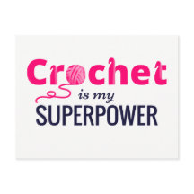 Crochet est ma superpuissance en rose