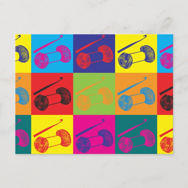 Carte Postale Crochet Pop Art (Devant)