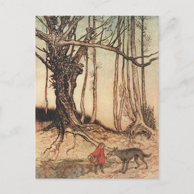 Carte Postale Crochet rouge effrayant (Devant)