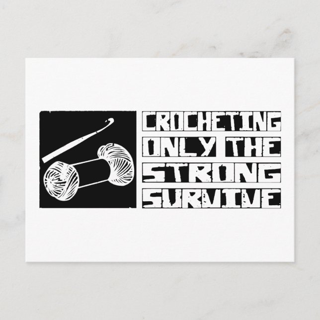 Carte Postale Crochet survivre (Devant)