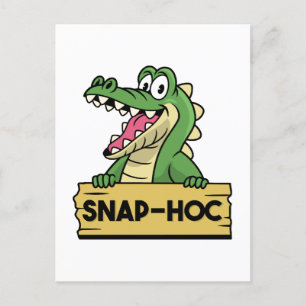 Carte Postale Crocodile amusant Alligator et Zookeeper