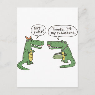 Carte Postale Crocodile drôle