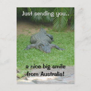 Carte postale crocodile souriant