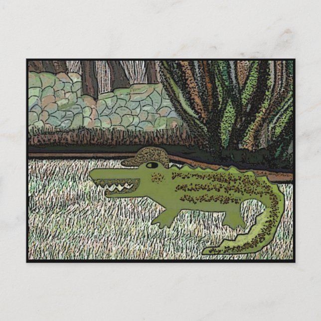 Carte Postale Crocodile Walk (Devant)