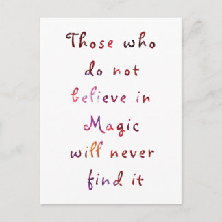 Carte Postale Croire en la magie