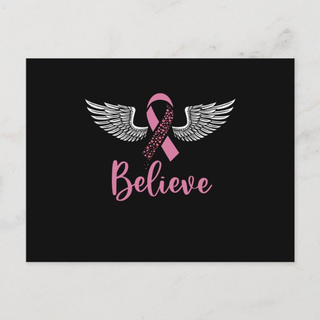 Carte Postale Croire foi Conscience du cancer du sein chrétien (Devant)
