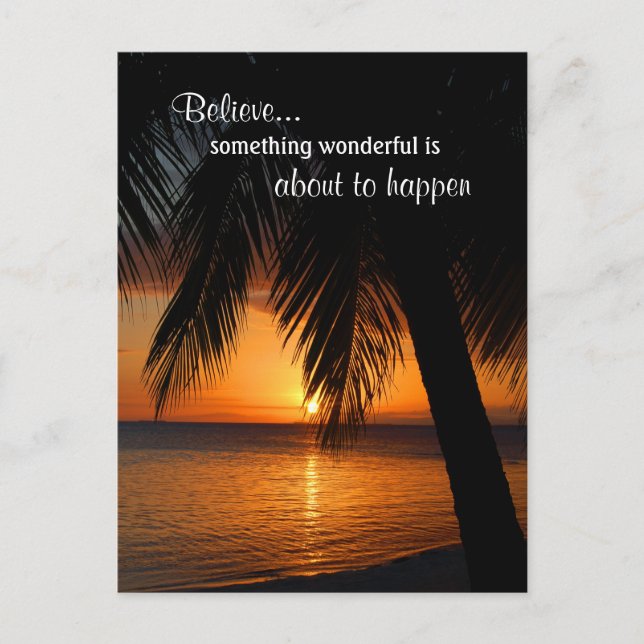 Carte Postale Croire les rêves Pensées positives Inspiration de  (Devant)