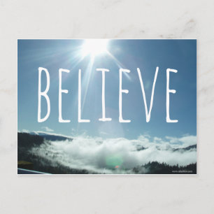 Carte Postale Croire Motivationnel dire
