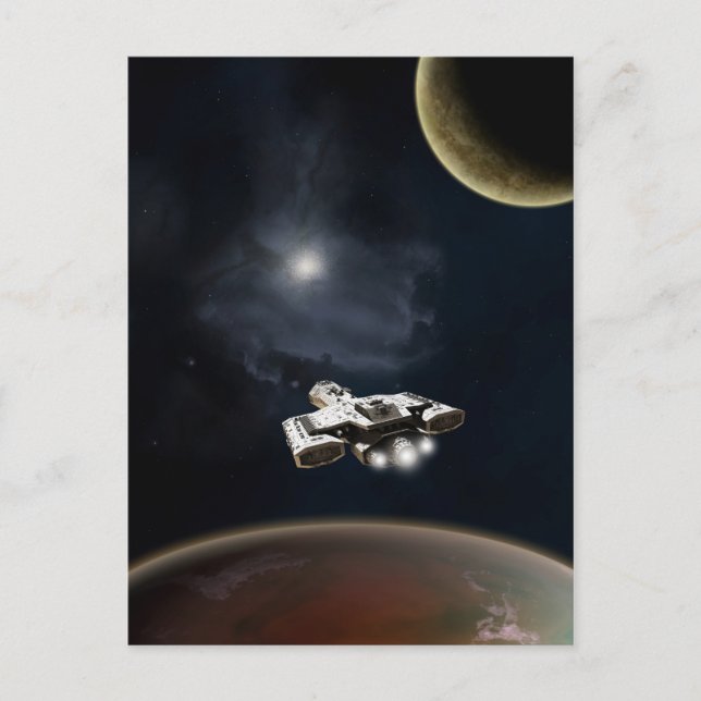 Carte Postale Croiseur de combat de science-fiction - Espace pro (Devant)