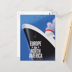Carte Postale Croisière commerciale de l'Europe vers l'Amérique 