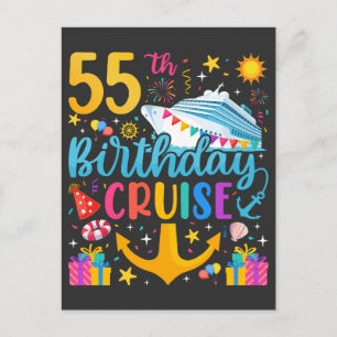 Carte Postale Croisière d'anniversaire 55 ans Fête d'anniversair