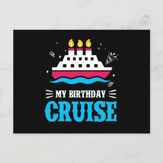 Carte Postale Croisière d'anniversaire Croisière croisière Vacat (Devant)