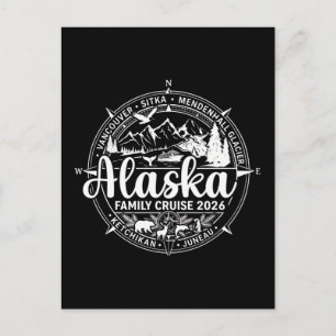 Carte Postale Croisière en Alaska 2026 Vacances familiales en Al