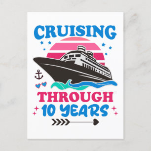 Carte Postale Croisière pour 10 ans de mariage