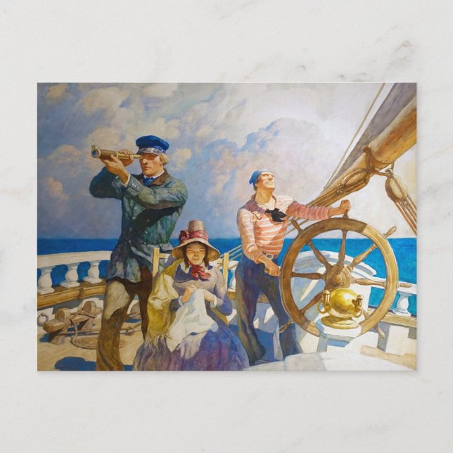 Carte Postale Croisières, 1937 par Newell Convers Wyeth (Devant)