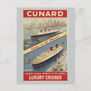 Carte Postale Croisières de luxe Voyagez en Europe vers toute l'