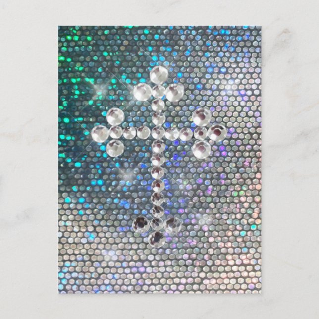Carte Postale Croix à bille en argent imprimé (Devant)