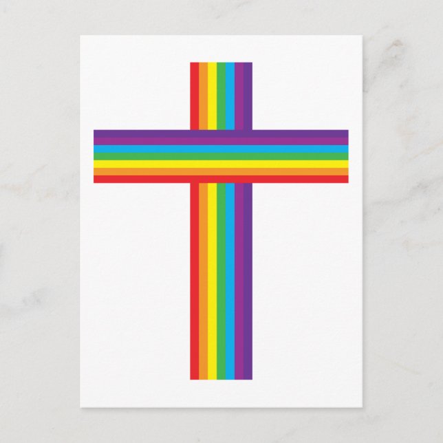 Carte Postale CROIX arc-en-ciel (Devant)