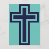 Croix chrétienne bleue différentes variantes