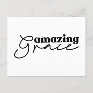 Carte Postale Croix chrétienne de l'amour | Noir moderne et blan