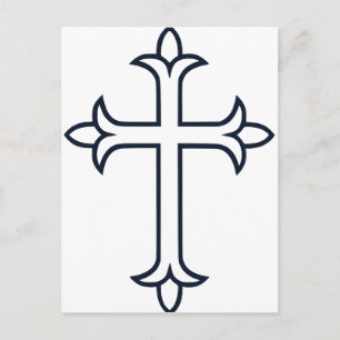 Carte Postale Croix chrétienne typique
