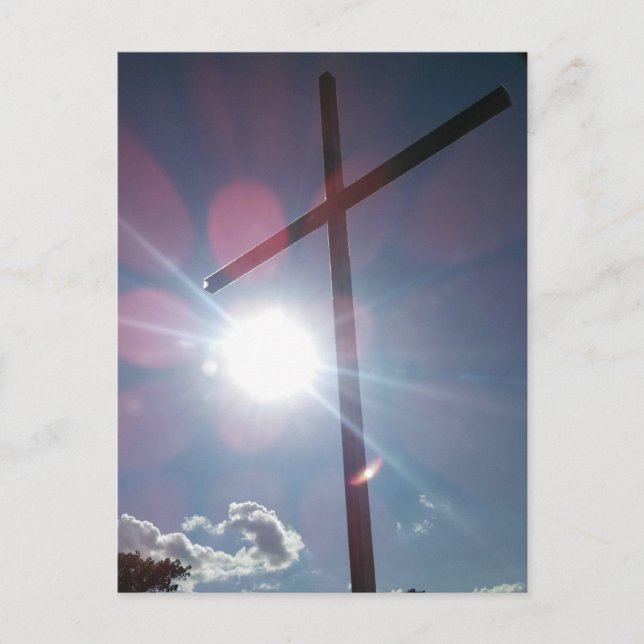 Carte Postale Croix commémorative Assis sur la colline de Dyersb (Devant)