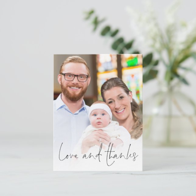 Carte Postale Croix de la photo moderne Christening Baptême Amou (Debout devant)