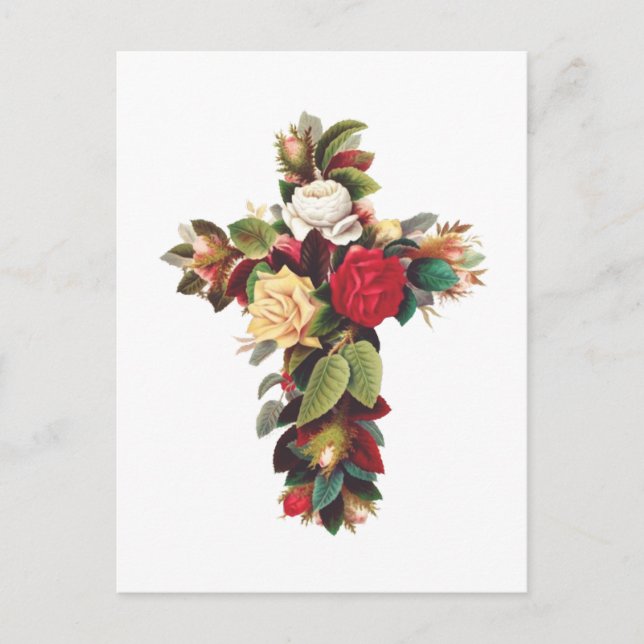 Carte Postale Croix de Rose (Devant)