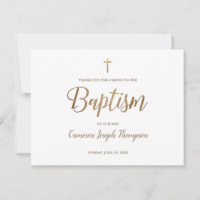 Croix en or simple blanche pour un bébé garçon rem