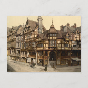 Carte Postale Croix et lignes, Chester, Cheshire, Angleterre