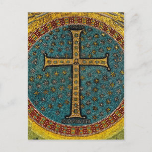Carte Postale Croix mosaïque de Ravenne