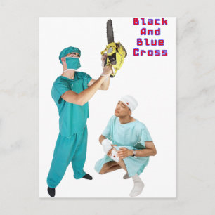 Carte Postale Croix noire et bleue