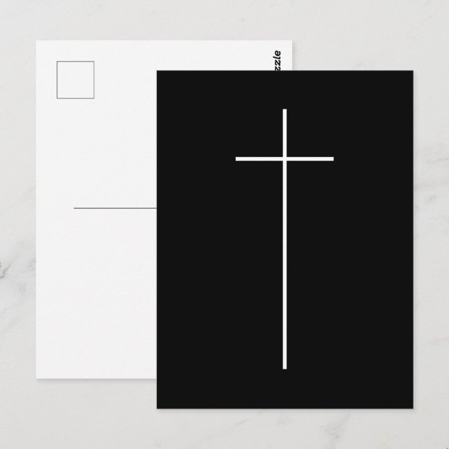 Carte Postale Croix simple Crucifix chrétien catholique (Devant / Derrière)