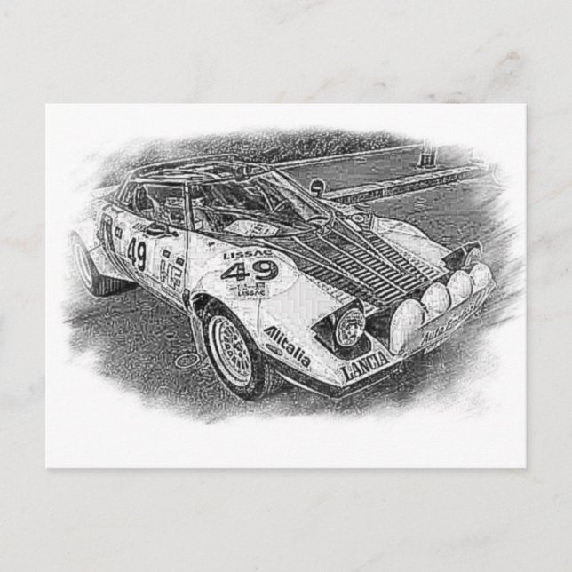 Carte Postale Croquis Lancia Stratus (Devant)