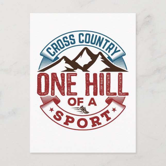 Carte Postale Cross Country Une colline d'un sport (Devant)