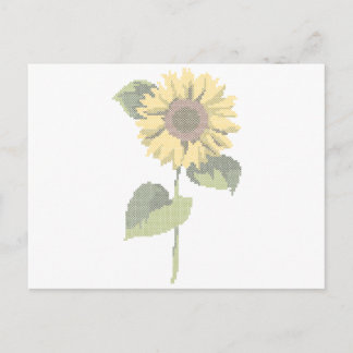 Carte Postale cross dot sunflower