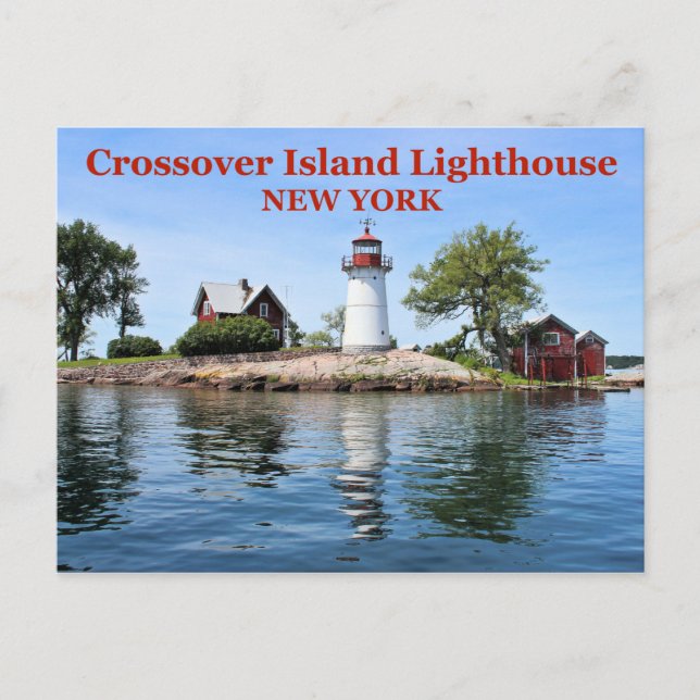 Carte Postale Crossover Island Lighthouse, New York Postcard (Devant)