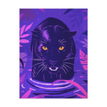 Croupe à panthère noire dans une rivière