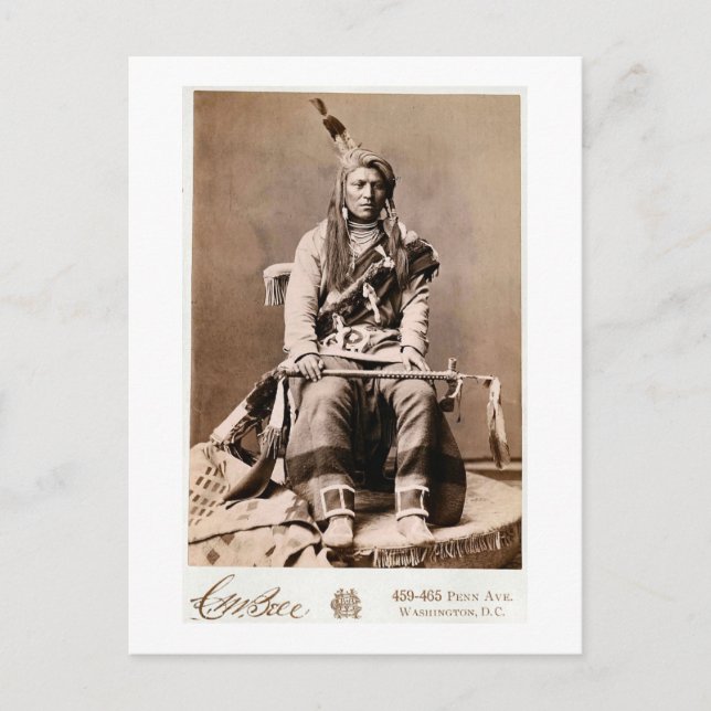 Carte Postale Crow Indian 1880 (Devant)