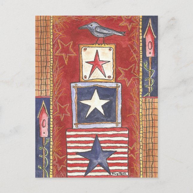 Carte Postale Crow sur les étoiles (Devant)