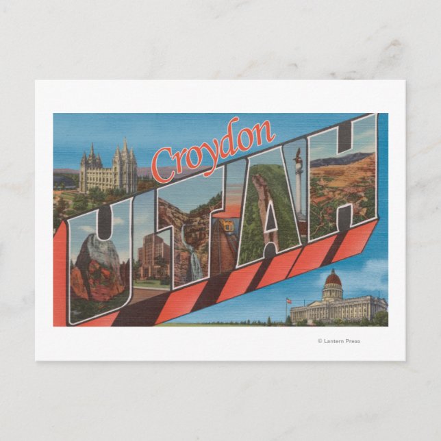 Carte Postale Croydon, UtahGrandes lettres ScènesCroydon, UT (Devant)