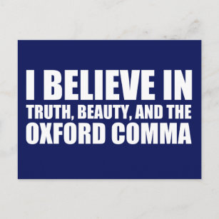 Carte Postale Croyez en l'Humour Oxford Comma