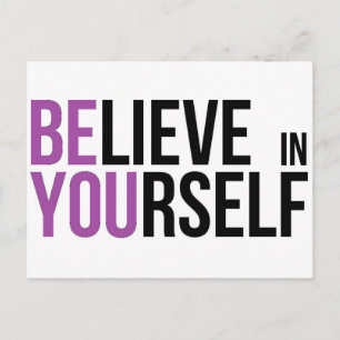 Carte Postale Croyez en vous - Soyez vous - Sagesse Motivationne