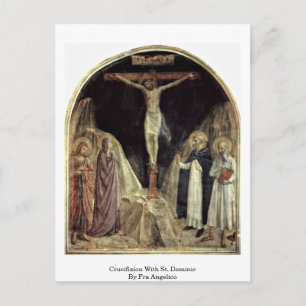 Carte Postale Crucifixion Avec Saint Dominique Par Fra Angelico