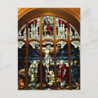 Crucifixion de la fenêtre en verre de Jésus