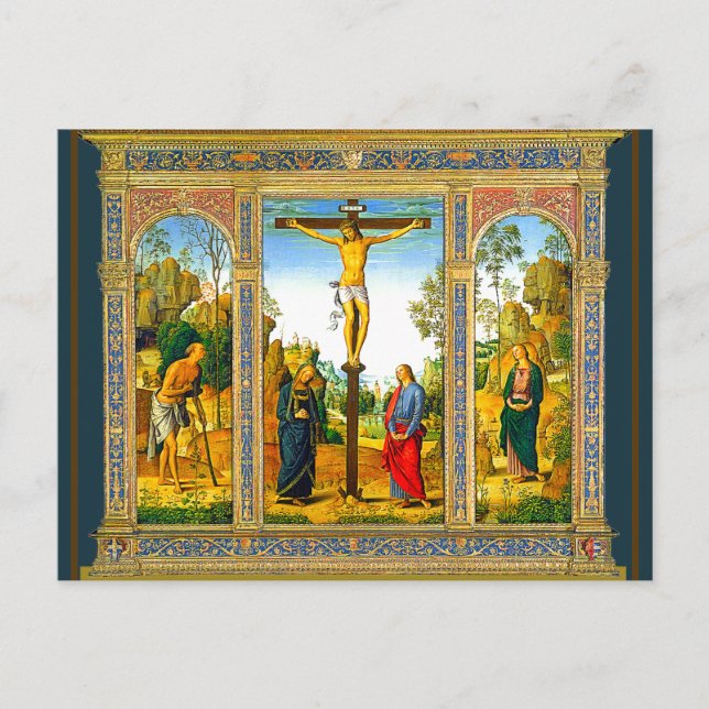 Carte Postale Crucifixion Renaissance du Christ (Devant)