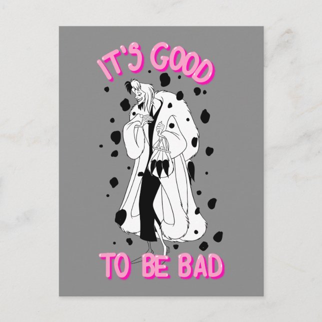 Carte Postale Cruella De Vil | C'est Bon d'être Méchante (Devant)