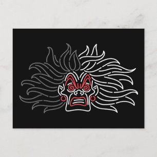 Carte Postale Cruella De Vil   Visage néon