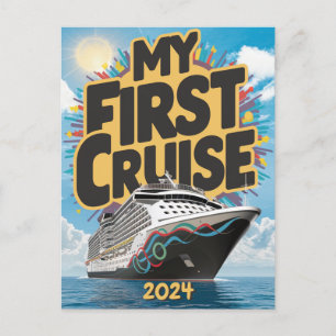 Carte Postale Cruise Ship My First Cruise Custom